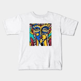 colorful face Kids T-Shirt